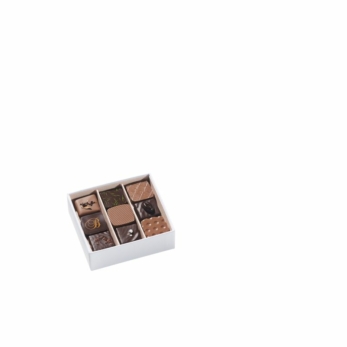 Boite invités 9 chocolats - Noir & lait